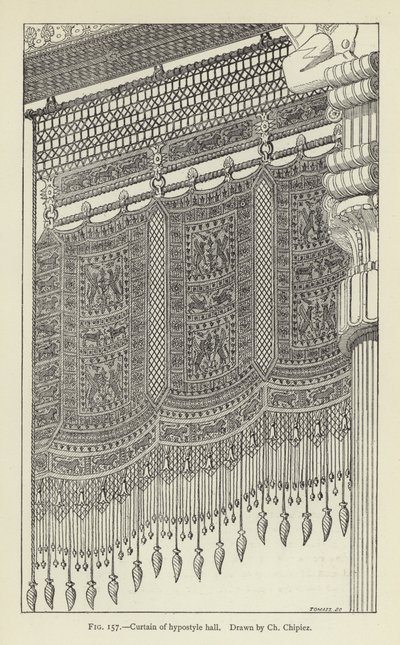 Curtain of Hypostyle Hall by Charles Chipiez
